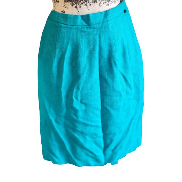 DONNA MORGAN 2pc teal short sleeve suit sz 6 **read*** - Picture 9 of 13